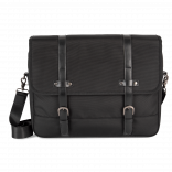 Sac business messager Kialma par K-loop KI5403 - Black personnalisable - Vue de face