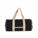 Sac polochon recyclé KI5601 - Black Night / Hemp personnalisable - Vue de face