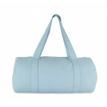 Sac polochon en coton biologique KI6602 - Washed Dream Blue personnalisable - Vue de face