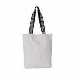 Sac Shopping recyclé KINS115 - Pebble Grey / Nippon Ecru personnalisable - Vue de face