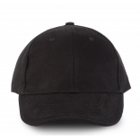 Orlando - casquette 6 panneaux KP011 - Black personnalisable - Vue de face