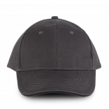 Orlando - casquette 6 panneaux KP011 - Dark Grey / Black personnalisable - Vue de face