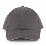 Orlando - casquette 6 panneaux KP011 - Slate Grey / Light Grey personnalisable - Vue de face