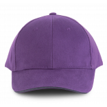Orlando - casquette 6 panneaux KP011 - Purple / Dark Grey personnalisable - Vue de face