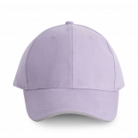 Orlando - casquette 6 panneaux KP011 - Light Violet / Light Grey personnalisable - Vue de face
