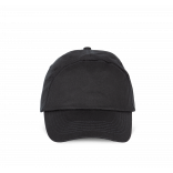 Bahia - Casquette 7 panneaux KP013 - Black personnalisable - Vue de face