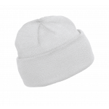 Bonnet tricoté KP031 - White personnalisable - Vue de face