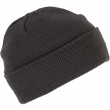 Bonnet tricoté KP031 - Dark Grey personnalisable - Vue de face