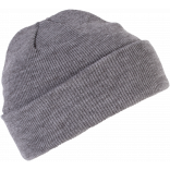 Bonnet tricoté KP031 - Grey Heather personnalisable - Vue de face
