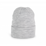 Bonnet tricoté KP031 - Ash heather personnalisable - Vue de face