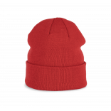 Bonnet tricoté KP031 - Crimson Red personnalisable - Vue de face