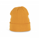 Bonnet tricoté KP031 - Cumin Yellow personnalisable - Vue de face