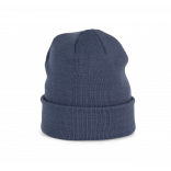 Bonnet tricoté KP031 - Deep Blue personnalisable - Vue de face