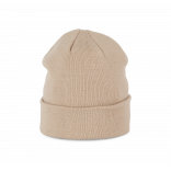 Bonnet tricoté KP031 - Light Sand personnalisable - Vue de face