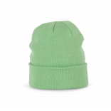 Bonnet tricoté KP031 - Pistachio Green personnalisable - Vue de face