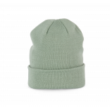 Bonnet tricoté KP031 - Sage personnalisable - Vue de face