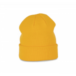 Bonnet tricoté KP031 - Yellow personnalisable - Vue de face