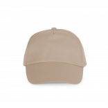 First - Casquette 5 panneaux KP034 - Beige personnalisable - Vue de face