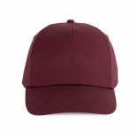 First - Casquette 5 panneaux KP034 - Burgundy personnalisable - Vue de face