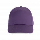 First - Casquette 5 panneaux KP034 - Purple personnalisable - Vue de face