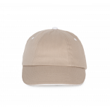 Top - Casquette 6 panneaux KP036 - Beige / White personnalisable - Vue de face