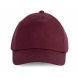 First kids - Casquette enfant 5 panneaux KP041 - Burgundy personnalisable - Vue de face
