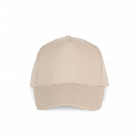 Action II - Casquette 5 panneaux KP051 - Beige personnalisable - Vue de face