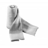 Chèche KP067 - Light Grey / White personnalisable - Vue de face