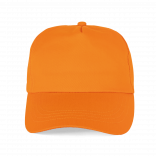 Casquette 5 panneaux KP088 - Orange personnalisable - Vue de face