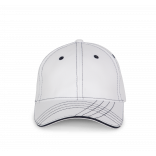 Casquette fashion - 6 panneaux KP109 - White / Navy personnalisable - Vue de face
