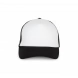 Casquette trucker - 5 panneaux KP111 - White / Black personnalisable - Vue de face