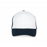 Casquette trucker - 5 panneaux KP111 - White / Navy personnalisable - Vue de face