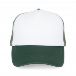 Casquette trucker - 5 panneaux KP111 - White / Pineneedle Green personnalisable - Vue de face