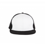 Casquette Trucker - 6 panneaux KP113 - White / Black personnalisable - Vue de face
