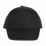 Casquette coton - 5 panneaux KP116 - Black personnalisable - Vue de face