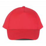 Casquette coton - 5 panneaux KP116 - Red personnalisable - Vue de face