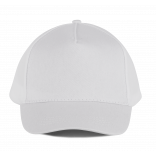 Casquette coton - 5 panneaux KP116 - White personnalisable - Vue de face