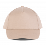 Casquette coton - 5 panneaux KP116 - Beige personnalisable - Vue de face