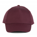Casquette coton - 5 panneaux KP116 - Burgundy personnalisable - Vue de face