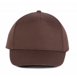 Casquette coton - 5 panneaux KP116 - Chocolate personnalisable - Vue de face