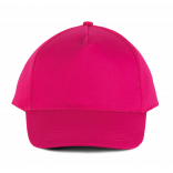 Casquette coton - 5 panneaux KP116 - Fuchsia personnalisable - Vue de face
