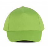 Casquette coton - 5 panneaux KP116 - Lime personnalisable - Vue de face