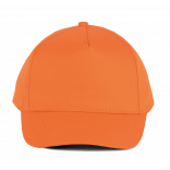 Casquette coton - 5 panneaux KP116 - Orange personnalisable - Vue de face