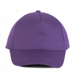 Casquette coton - 5 panneaux KP116 - Purple personnalisable - Vue de face