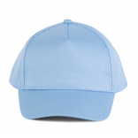 Casquette coton - 5 panneaux KP116 - Sky Blue personnalisable - Vue de face