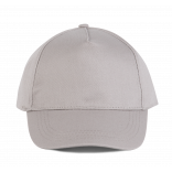 Casquette coton - 5 panneaux KP116 - Light Grey personnalisable - Vue de face