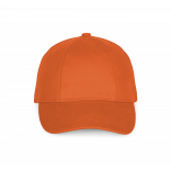 Casquette "Easy printing" - 6 panneaux KP119 - Orange personnalisable - Vue de face