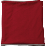 Tour de cou doublé polaire KP121 - Red / Light Grey personnalisable - Vue de face