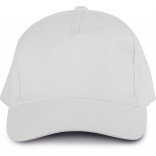 Casquette 5 panneaux KP133 - White personnalisable - Vue de face