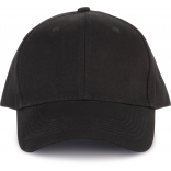 Casquette 6 panneaux en coton bio KP134 - Black personnalisable - Vue de face